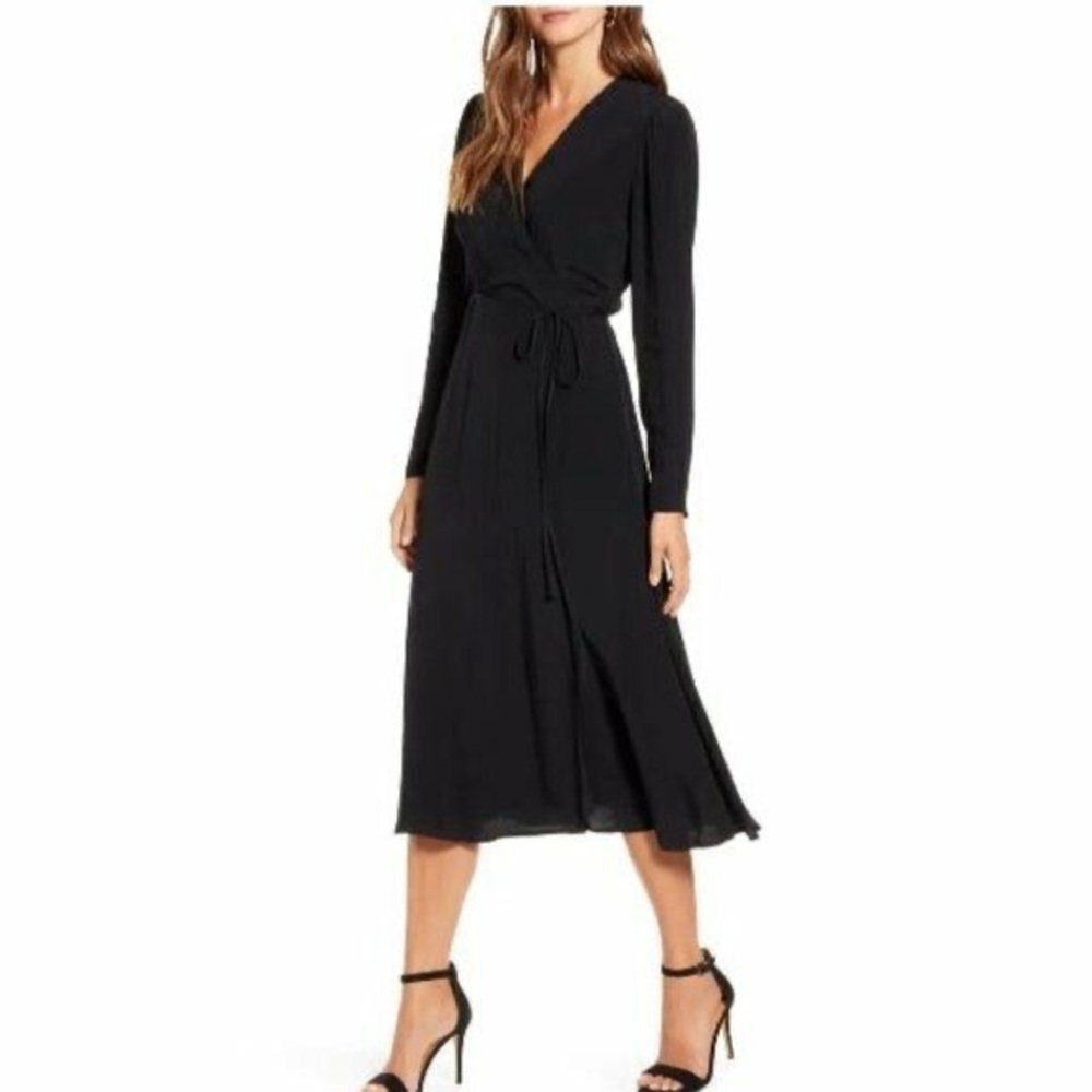 Rachel parcell black midi dress Small